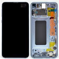 LCD Дисплей за Samsung SM-G970F GH82-18852C Galaxy S10e  Тъч скрийн с рамка Син Prism Blue Оригинал Service Pack